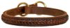 ( 19 inch ) Bullet Walking in Exclusive Braides Dog Choke Collar of 2 Ply Genuine Leather C45##032