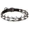 Black Stainless Steel Dog Pinch Prong Collar with Click Lock Buckle - 21 inch (3.2 mm) link diameter (50007 010 57)