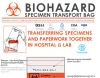 ถุงขนส่งตัวอย่างทางชีวภาพต้องมีสัญลักษณ์ อันตรายทางชีวภาพ (Biohazard Specimen Transport Bags) เป็นไปตามแนวทางของ OSHA และ NCCLS