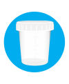 Urine Cup 60ml non Sterile ปากกว้าง