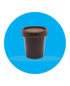 Screw Cap Faece Cup 60ml. Brown,PP