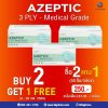 AZEPTIC 3 PLY FACE MASK - MEDICAL GRADE BUY 2 get 1 FREE