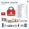 FIRST AID KITS - SCHOOL KITS ( 26 ITEMS ) ( RED )