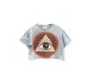 Women Crop Top Shirt Eye Pyramid Psy Universe No Time Brand Cotton M