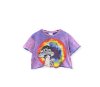 Crop Top Shirt Women Cotton Magic Mushrooms Rainbow Love No Time