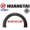 HUANGTAI ยางนอก ST-208 TL ไม่ต้องใช้ยางใน ขนาด 80/90-17 M/C 46P (ราคา 1 เส้น) - สินค้าสต็อกพร้อมส่ง