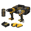 ชุดสว่านเเละไขควงกระแทกไร้สาย 20V DEWALT รุ่น DCK2214D2TA-B1 (DCD709+DCF840)