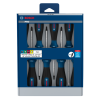 ชุดไขควงปากแฉก ปากแบนและทอกซ์ 8 ตัวชุด BOSCH รุ่น 1600A039PF (PH/PZ/SL/TX)