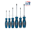 ชุดไขควง 6 ชิ้น BOSCH ประกอบไปด้วย PH / PZ / SL / TX (ไขควงปากแฉก ไขควงปากแบน ไขควงหัวท๊อก)
