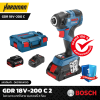 ไขควงกระแทกไร้สาย แบตเตอรี่ 2 ก้อน รุ่น GDR 18V-200 C BOSCH