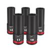 ลูกบล็อกกระแทกยาว 6P 1/2" เบอร์ 14-30 มม. MILWAUKEE