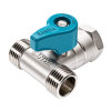 มินิบอลวาล์ว 3 ทาง (ผมผ.) ขนาด 1/2" 4 หุน SANWA รุ่น BV 15 MFM