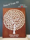 3D Heart Tree Guest book ป้ายต้นไม้หัวใจลงนาม 3D