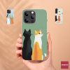 【Make by Order】 เคสพรีเมี่ยมใส Premium Clear Silicone Case - Cats in a Japanese minimalist style - MM10009