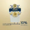 พวงหรีดบริจาค โต๊ะพับปรับระดับ สีครีม