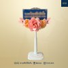 พวงหรีดพัดลม 16" สีชมพู
