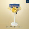 พวงหรีดพัดลม 16" สีครีม