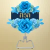 พวงหรีดพัดลม 18" สีฟ้า(พิเศษ)