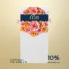 พวงหรีดบริจาค โต๊ะพับ 180 ซม. สีชมพู