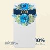 พวงหรีดบริจาค โต๊ะพับ 180 ซม. สีฟ้า