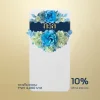 พวงหรีดบริจาค โต๊ะพับ 180 ซม. สีฟ้า