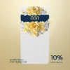 พวงหรีดบริจาค โต๊ะพับ 180 ซม. สีครีม