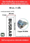 บัสบาร์เคลือบดีบุก 40mm.X6mm.ทองแดง 99.98% / Tin-Plated Copper BusBar 40mm.X6mm. 99.98% 50cm./1เส้น