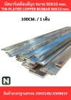 บัสบาร์เคลือบดีบุก 50mm.X10mm.ทองแดง 99.98% / Tin-Plated Copper BusBar 50mm.X10mm. 99.98% 1M./1เส้น