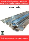 บัสบาร์เคลือบดีบุก 120mm.X10mm.ทองแดง 99.98% / Tin-Plated Copper BusBar 120mm.X10mm. 99.98% 50CM./1เส้น