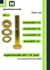 สกรูมิลดำหัวเหลี่ยมM12x70 /Black Steel Coating Nut M12x70