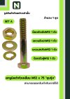 สกรูมิลดำหัวเหลี่ยมM12x75 /Black Steel Coating Nut M12x75