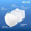 Hi-Care หน้ากากอนามัย 3D Pocket Mask กรองเชื้อโรค ป้องกันฝุ่นPM 2.5 / สีขาว (แพ็กละ 15 ชิ้น)