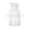 Widemouthed Reagent Bottle, White, Stopper-Glass