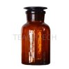 Widemouthed Reagent Bottle, Amber, Stopper-Glass