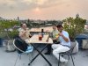 Blick von Lokal Rooftop  Skybar in  Bangkok@Stadtführung Bangkok bei Abendlicht@Sonnenuntergang und Nachtleben