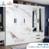 Olymsteel OSW 5P2L Marble – Lemari Sliding Besi