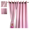 SJ ผ้าม่านประตู 200 x 250 ซม. สีชมพู [D1702-11]