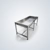 โต๊ะกระบะสแตนเลสหลุมตื้น โต๊ะถาดสแตนเลสขอบสูงพร้อมขาตั้งและสะดือระบายน้ำ