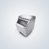 Mobile Stainless Steel Enclosed Bin Cabinet with Sloped Front Opening and Perforated Base Plate