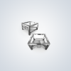 Heavy-Duty Stainless Steel Square Tube Frame Stand with Cross Bracing and Central Support Plate