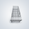 Stainless Steel Rectangular Tubular Grid Rack with Low Guard Rails