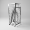 รถเข็นแร็คใส่ถาดอบ 16 ชั้น - สแตนเลส