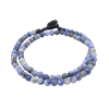 Real Sodalite 6mm stone necklace with coconut button