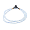 Real Opalite 6mm stone necklace with coconut button
