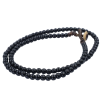 Real ฺBlack Onyx 6mm stone necklace with coconut button