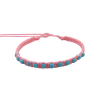 Macrame bracelet with 4mm dyed blue turqouise