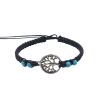 Macrame bracelet with tree of life metal pendant