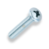 สกรูมิลแฉก หัวกลม ชุบซิ้งค์ขาว / Cross Pan Head Machine Screws