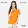 เสื้อยืดคอกลมแขนสั้นคอทตอน100% สีส้ม