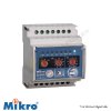 รีเลย์ป้องกันไฟรั่ว Mikro DIN 300 และ DIN 300E สีขาว ติดตั้งบนราง DIN แสดงปุ่มปรับค่าและไฟ LED